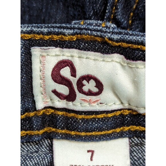 SO Women Jeans Juniors Size 7 Low Rise Skinny Denim Stretch Measures‎ 30x32 - Picture 11 of 11